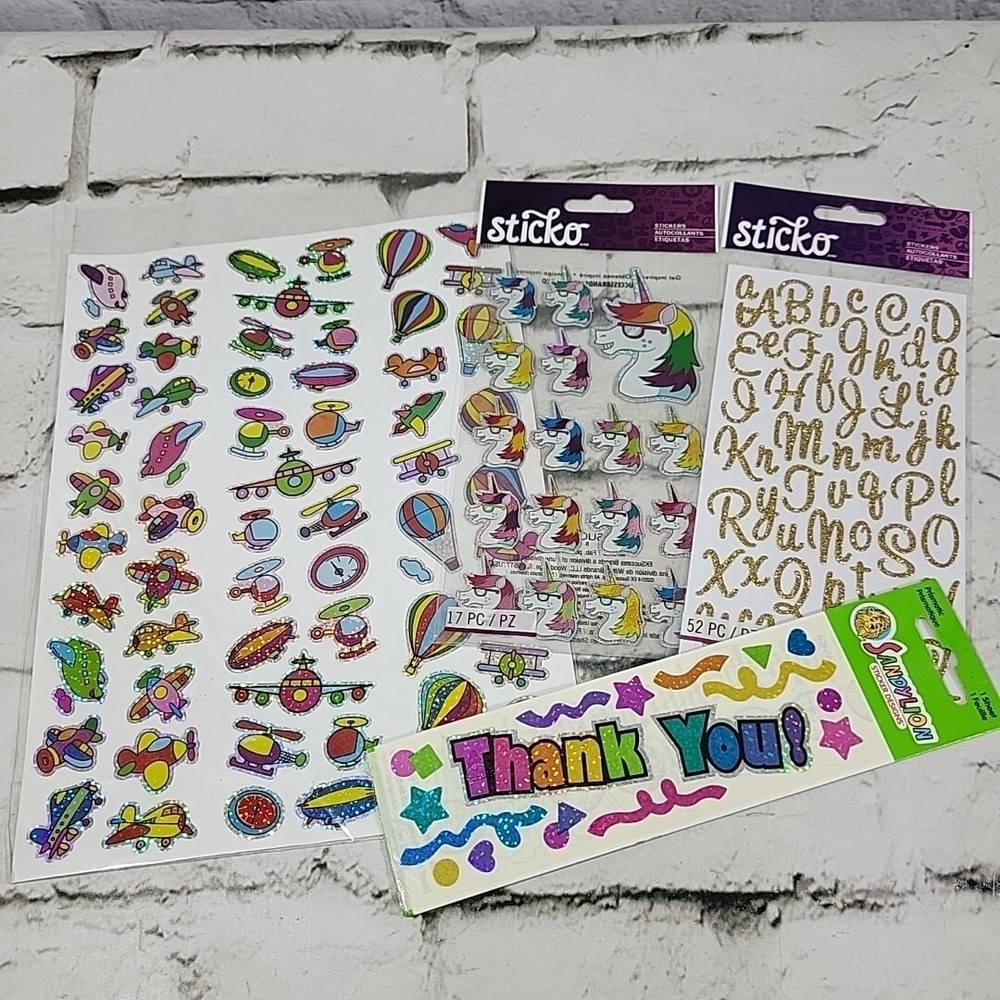 Glitter Stickers Lot Sticko Sandy Lion assorted